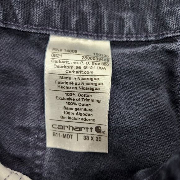 Carhartt men's b11-mdt size 38x30 - Picture 3 of 8